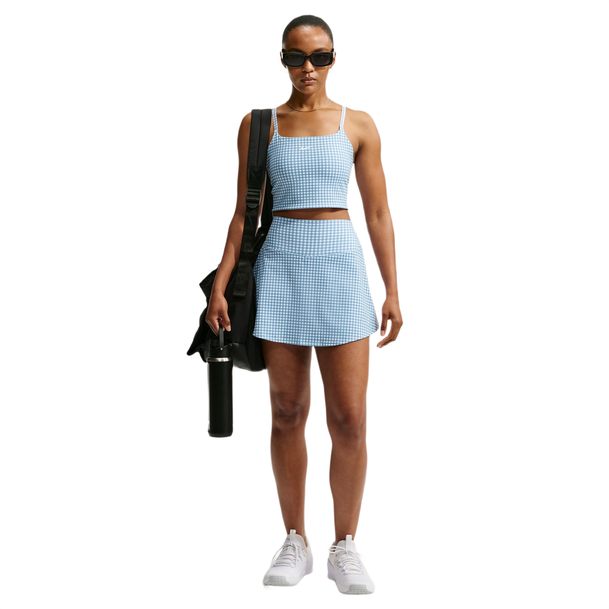 Nike Women's One Dri-FIT High-Waisted 2-in-1 Skort - BLUE